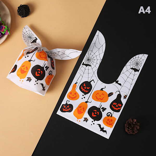 50st Halloween Godispåsar Öron Plastpåse För Barn Present Biscu A4