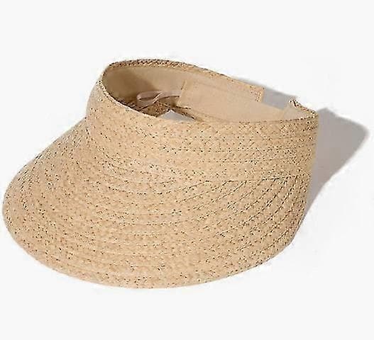 Solhatt for kvinner, sammenleggbar solhatt, sommerhatt med hestehale for stranden