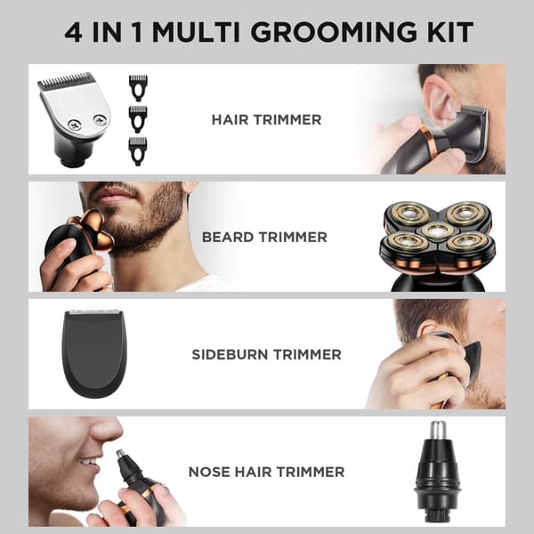 Head Shaver Elektrisk rakhyvel för män, multifunktionell