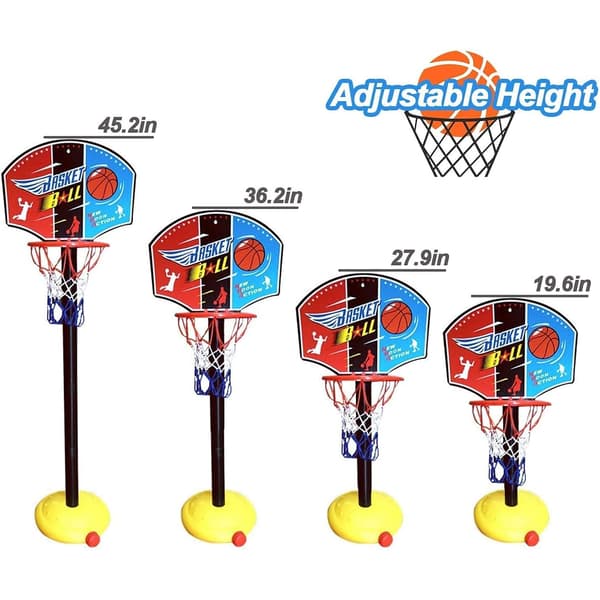 Justerbar höjd Basket Hoop Stand Set för barn 1 Set