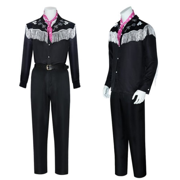 Ken Cospay kostyme for menn Haoween Scene Performance Suit Black l