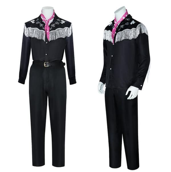 Ken Cosplay kostume til Halloween Scene Performance Suit Black m