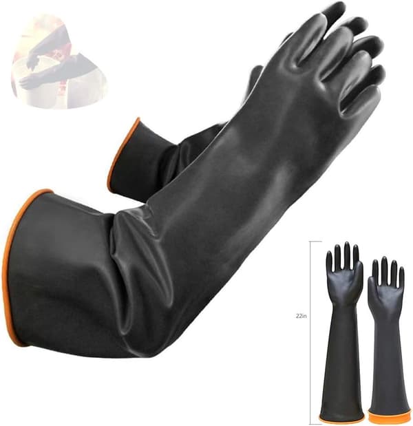 Gummi kemikalieresistente latexhandsker, industrielle sikkerhedshandsker