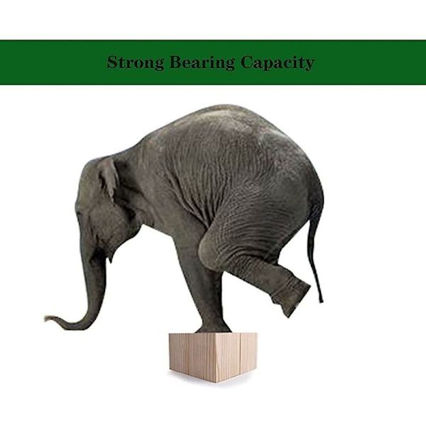 Set med 4 sänghöjare, trälyftar för tunga möbler