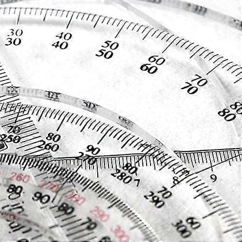 15 cm plast 360 full sirkel gradskive matematikk måleverktøy full middels vinkel rund gradskive - god kvalitet
