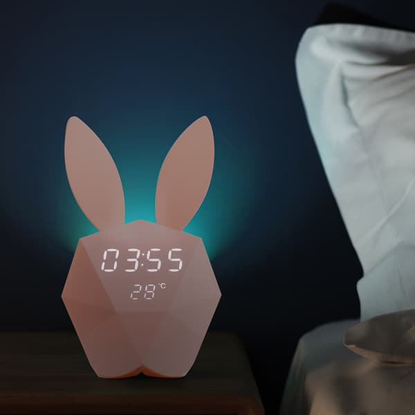 LED opladning smart mikrofon kanin musik vækkeur natlys