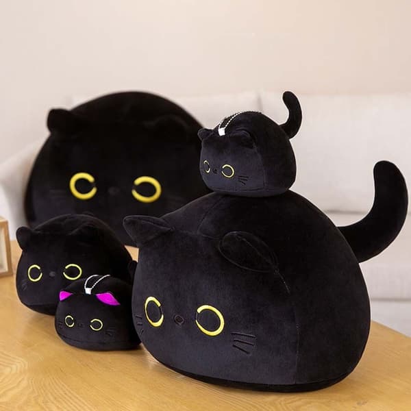 Black Cat Pehmolelut Kissa Pehmonukke MUSTA 25CM