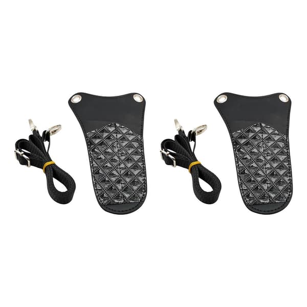 1/2 sakseveske PU-lær med justerbart skulderbelte Black 2PCS