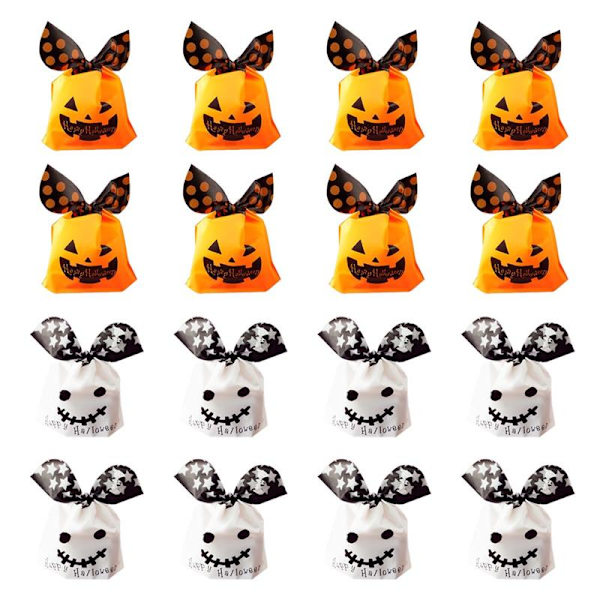 50-pack Halloween söta godispåsar för barn orange 50pcs