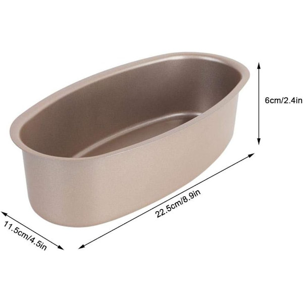 Bakformar, Cheesecake Formar, DIY Oval Mould, Mould (Guld)