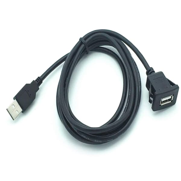 USB-forlengelseskabel Bil Motorsykkel Dashbord Innfelt Panel Lydlinje
