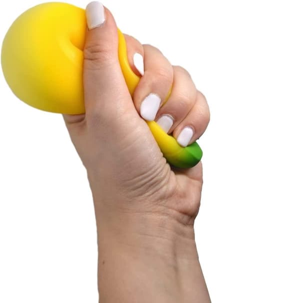Klem og Formbar Squeeze Banan Fidget Stressbold Stress Spøg yellow