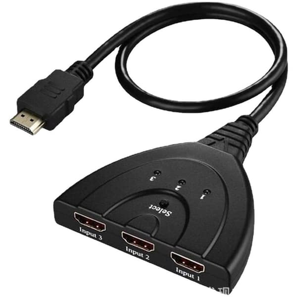 4K@60Hz 3-ports HDMI-switch, 4K HDMI-switch splitter 3 ind 1 ud, 3