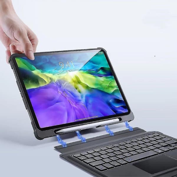 Bluetooth magnetisk avtakbart tastatur med mykt etui for iPad iPad 6 9.7