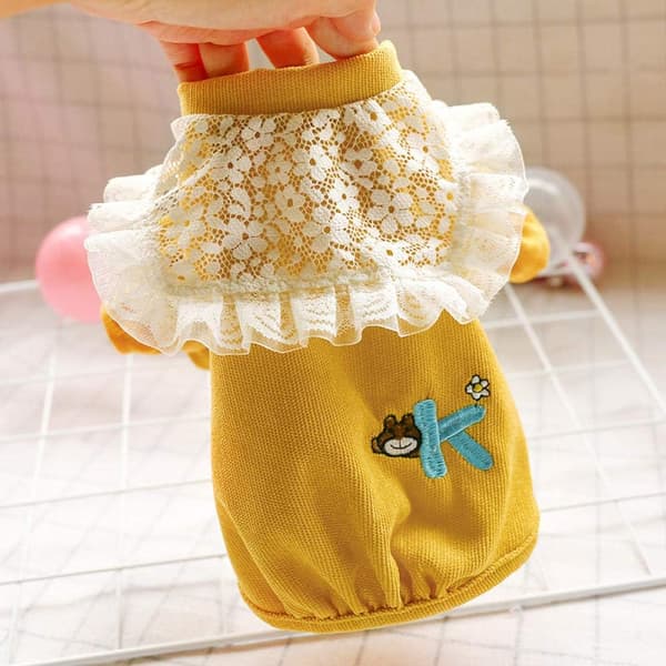 Sommer kjæledyrhundklær blonde skjorte for små mellomstore hunder Teddy Yor
