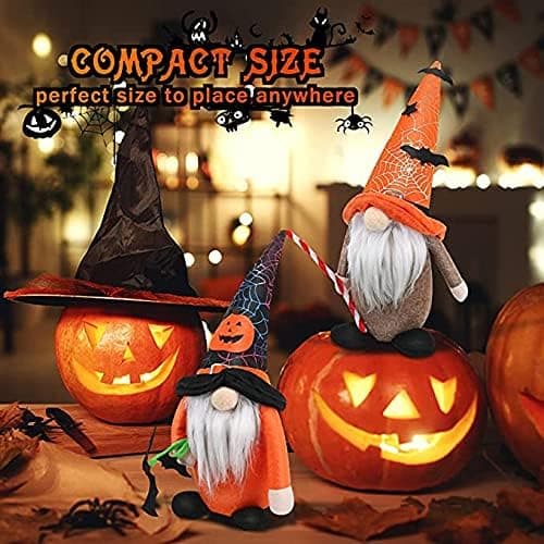 Samling av säsongsbetonade gnomefigurer (Halloween Witch Pair)
