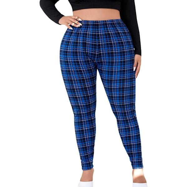 Dame Plus Size Ternede Leggings med Høj Talje Skinny Bukser M