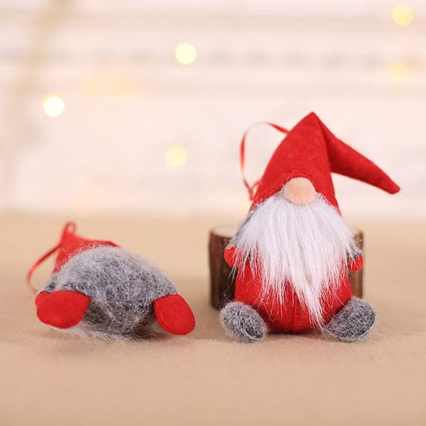 Juledekorasjon Xmas Tree Hengende Plysj Gnome Dukke C