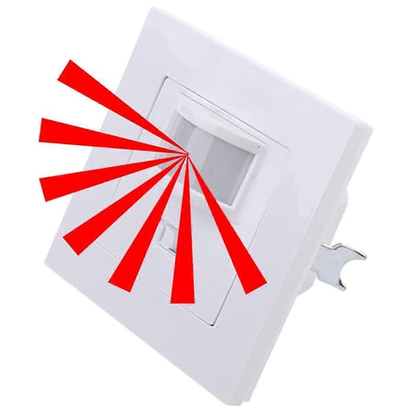 220-240V AC Veggmontert 9m Automatisk PIR Infrarød LED Bevegelsessensorbryter