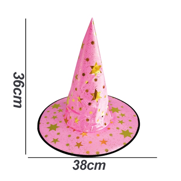Häxhatt Halloween kostym Wicked Witch Accessoar pink