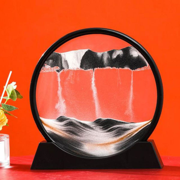Moving Sand Art Frame 3D Deep Sea Sandscape Decoration Moving Sa blue One-size