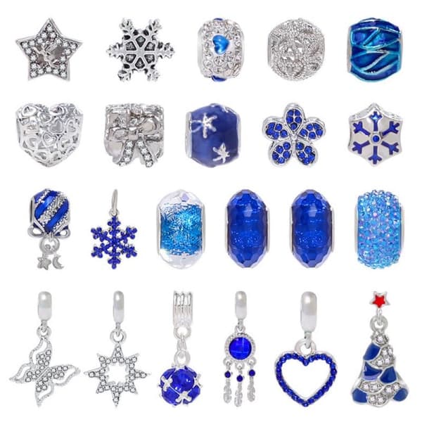 Jule Adventskalender Armbånd Sæt Blue Series Xmas 9