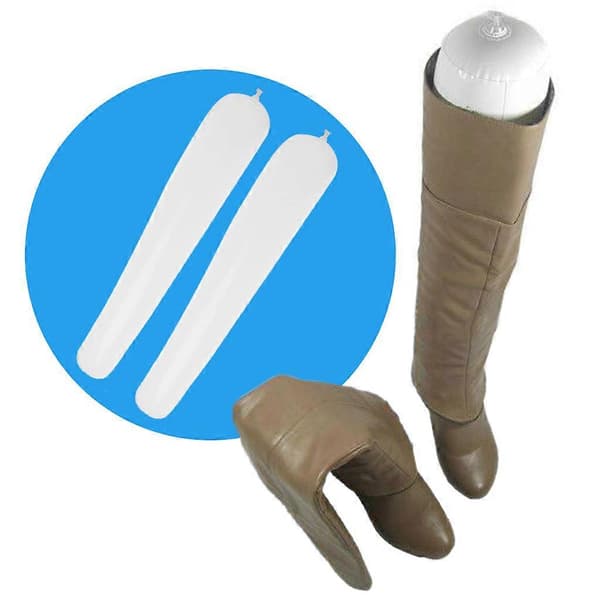 2 stk. støvelstativholder 50 cm høy skostativstøtte oppblåsbar PVC lang dame S