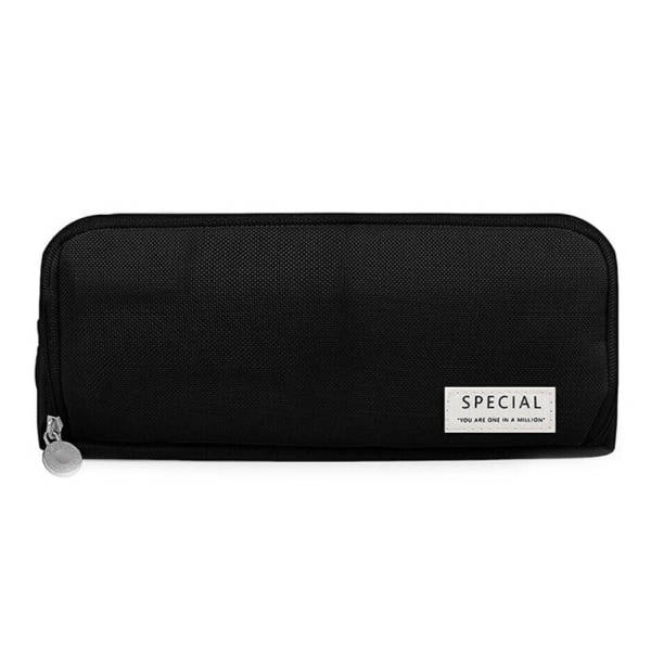 Kynälaukku 3 lokeroa, suuri kapasiteetti, työpöydälle black