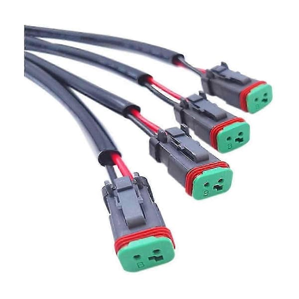 2-leds 1-i-1 Deutsch doble utganger Dt Dtm hunnkontaktadaptere for LED-tåkelys LED-pod