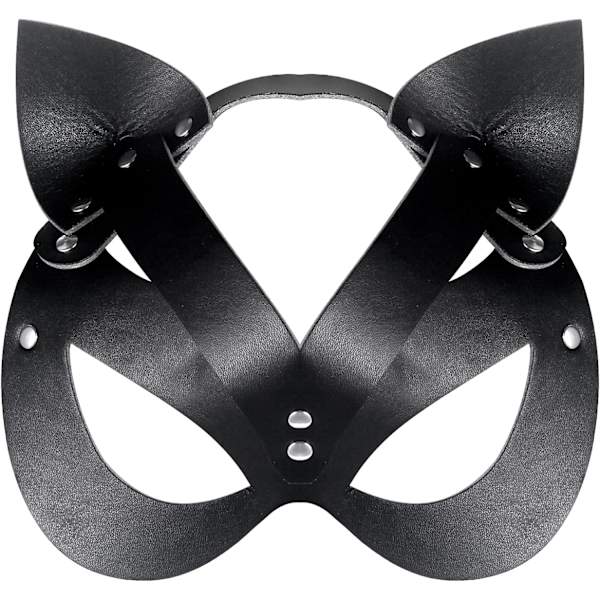Black Cat Mask Kvinnor Cat Costume Läder Maskerad Mask Cosplay