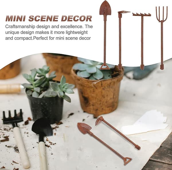 Miniature Dollhouse Tool Kit Mini Gardening Tool Model Miniature G