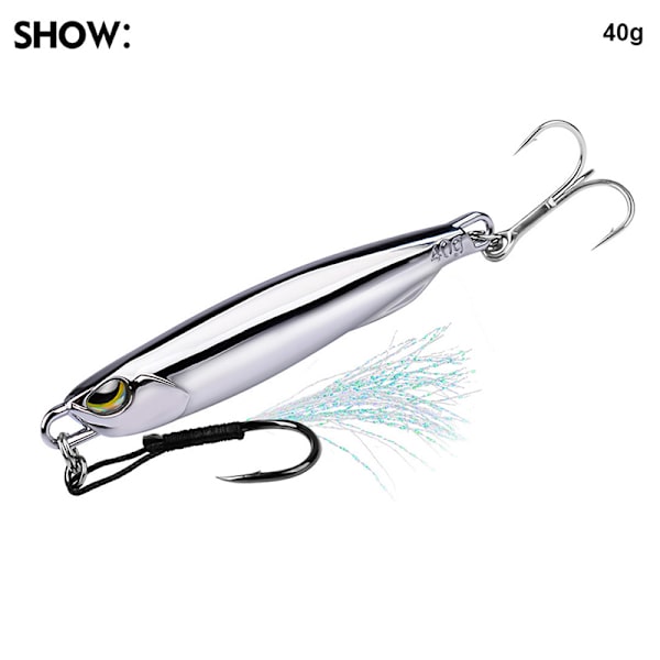 15g/20g/30g/ Metal Jig Fishing Lure Vikter Trolling Hard Ba 40g