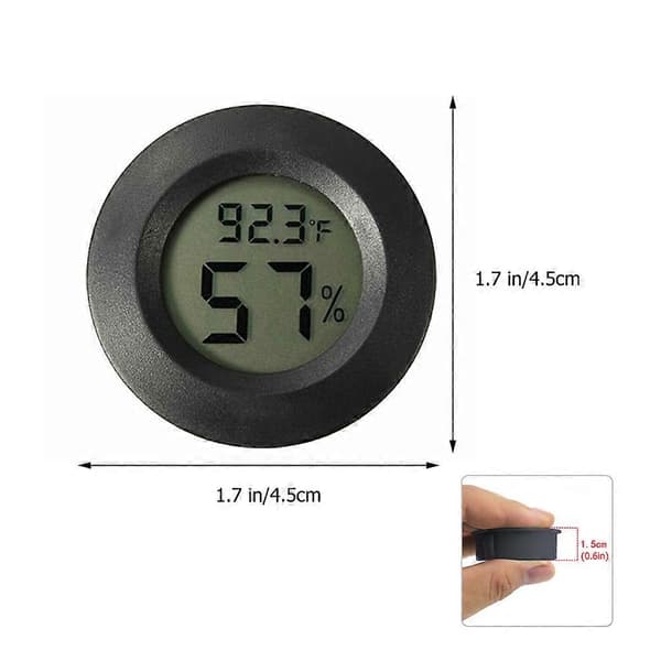 7 stk. Mini Hygrometer Termometer Elektronisk Fuktighets- og Temperaturmåler for Terrarium