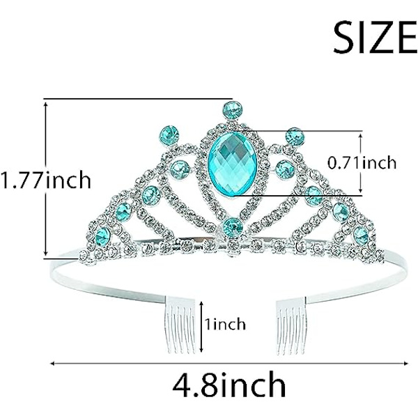 3 kpl Tyttöjen Tiarat Strassi Tiara Kristalli Panta Prinsessa Kruunuprinsessa