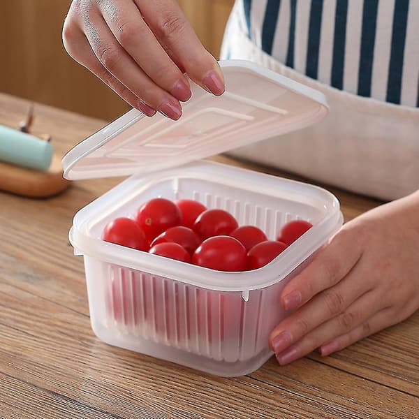 Grönlök Crisper Kök Ingefära Vitlök Förvaring Boxseal Box Vit
