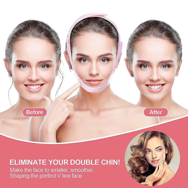Double Chin Facial Slimming Belt V-formet Løfte Ansigtsstropper Løftemaske til at Fjerne Lovlinjer