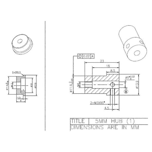 Axelkoppling 5mm Aluminiumlegering Stabil Anslutning Axelkopplare för Robot Hjul DC-Motor