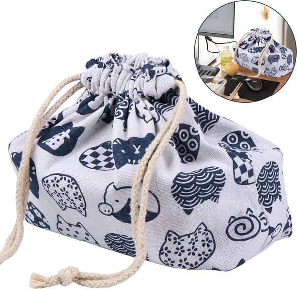 #1 stk Lunsjpose Vanntett Isolerende Lunsj Bærbar Lunsjboks Japansk Stil#
