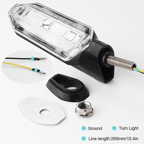 2 stk. universel LED motorcykel blinklys baglygte 12V IP67 vandtæt blinklys indikator