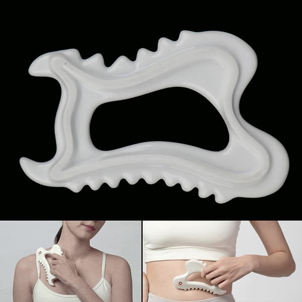 Gua Sha keramisk rektangelform verktyg för ansiktsmassagebräda