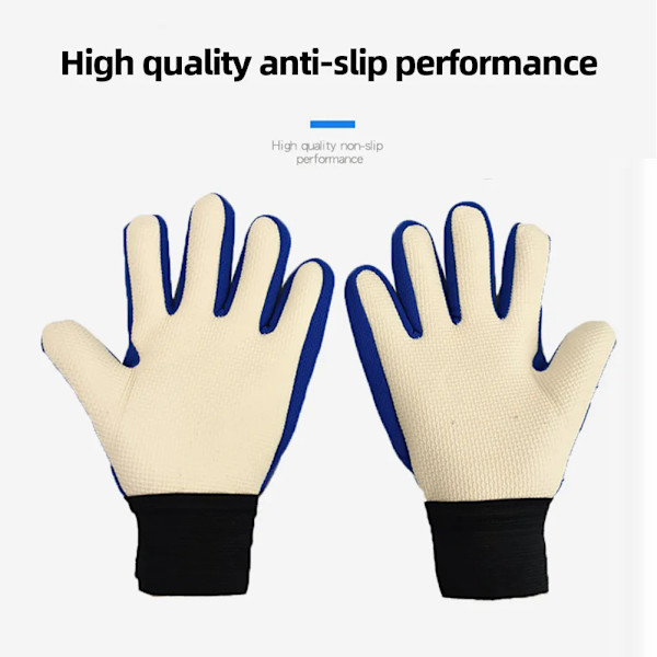Målmandshandsker til børn Åndbare fodboldhandsker Blue Size 6