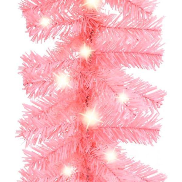 vidaXL Juleguirlande med LED-lys 5 m pink pink
