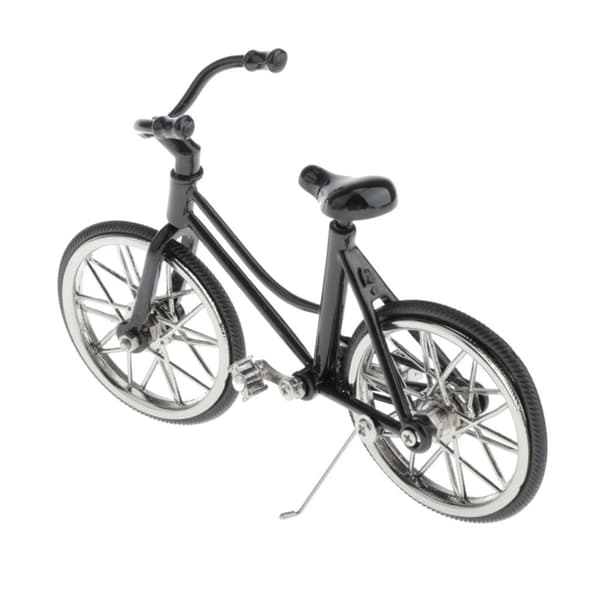 1/16 Støbt Køretøj Cykelmodel Mountainbikemodel Boligindretning Sort
