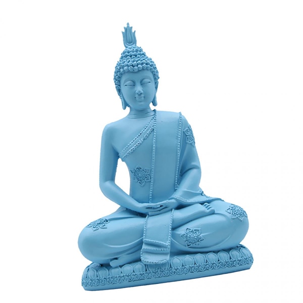 Meditasjon Statue Buddha Stauette Figur Buddhisme Resin Objekt DIY Hjemmeinnredning