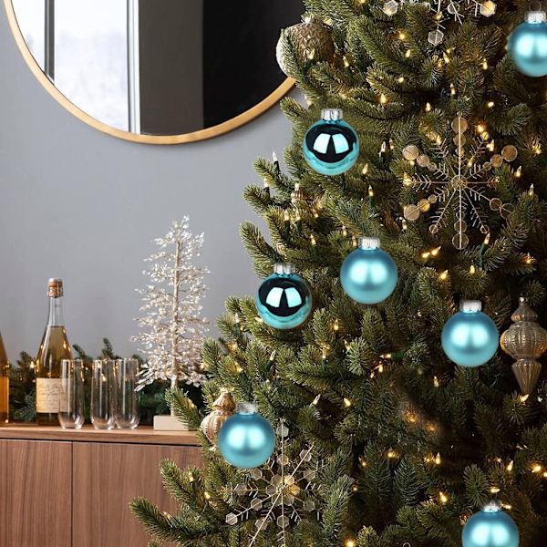 Christmas Ball Ornaments Set Xmas Tree säsongsbetonade dekorationer för blue