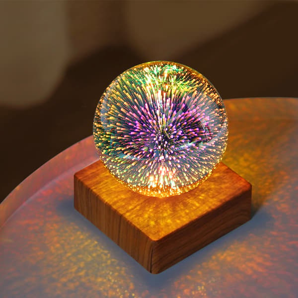 3D Fyrverkeri Dekorasjonslys, Romantisk LED Nattlys, Fargerikt