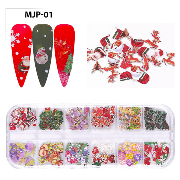 Paljetter Sommerfugl Blomster Halloween Xmas Negl Flak Dekorasjon 5 #