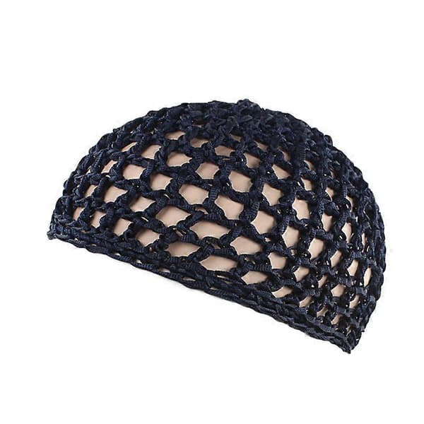 Sæt med 2 Mesh Hæklet Hårnet Hals Snood Hat Natskærm Brusebetræk Ornamenter Kvinder Sort