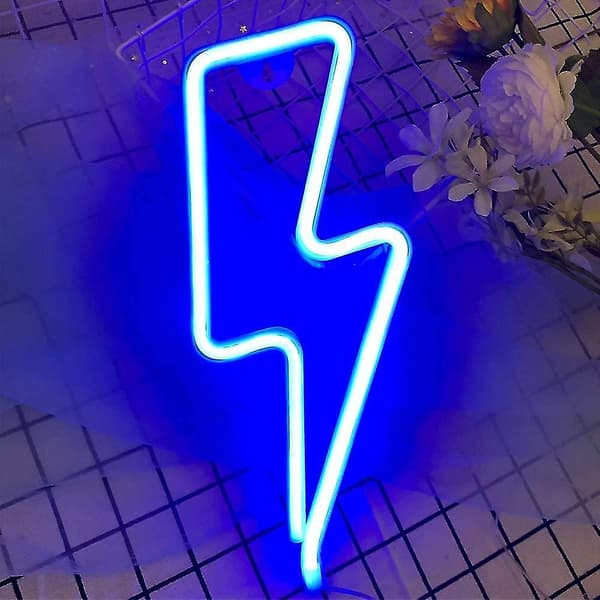 USB/batteridrivna led neonljusskyltar för sovrum | Neonskyltar För Väggdekor Bröllop Födelsedagsfest Halloween Julrumsdekorationer (blå)1p