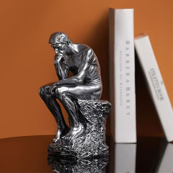 Människor som tänker Man Present för Desktop Resin Heminredning Tänkare Staty Craft